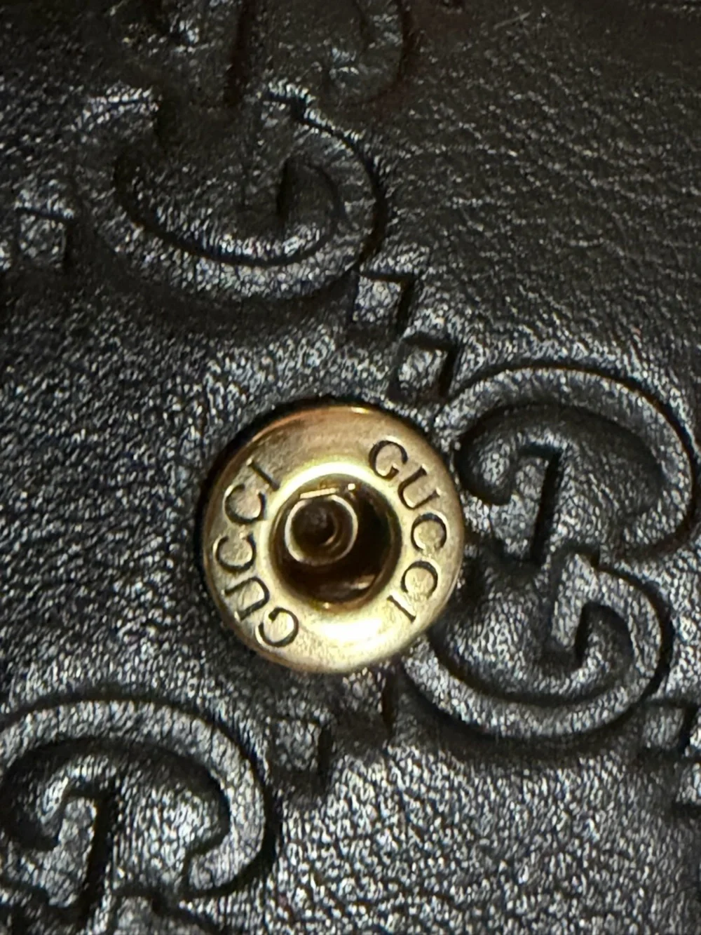 Gucci Dark Brown Embossed GG Leather Long Wallet with Gold Double G - Picture 4 of 10